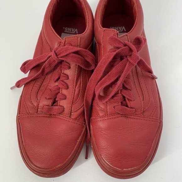 RARE🔥 VANS Old Skool Opening Ceremony Leather Burgundy Red Sz 6 Men‎ 7.5 W - Picture 4 of 5